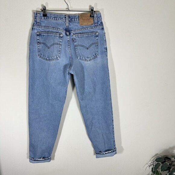 VTG Levis 550 Mom Jeans Relaxed Fit Tapered Leg Hi-Rise Blue Sz 30” Waist READ - Picture 1 of 7